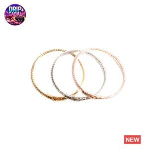 Crystal Rhinestone Jelly Silicone Bangle Bracelets Set Y2K Glitter Adjustable